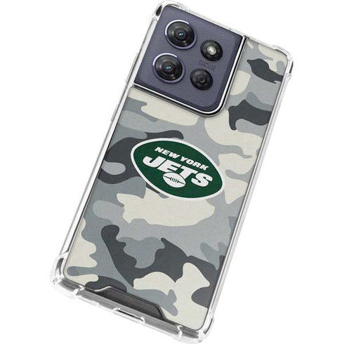 NFL New York Jets Camo Moto G Play 5G (2025) Clear Case